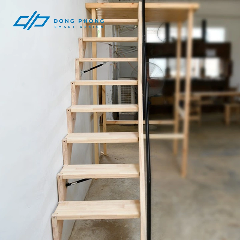 Hướng dẫn cách làm cầu thang gấp vào tường chuẩn kỹ thuật