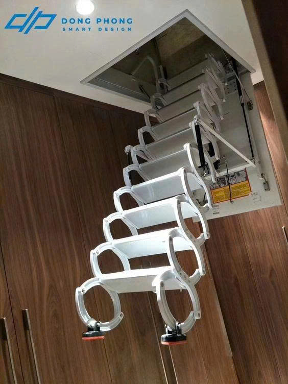 Lắp thang gấp lên gác xếp có ảnh hưởng đến kết cấu trần không?