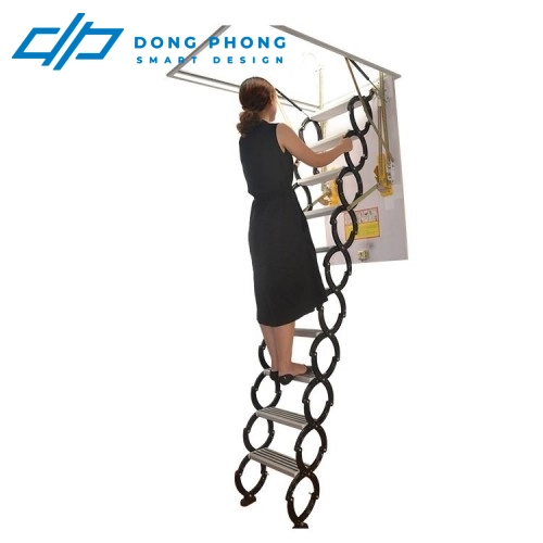 thang lên mái gấp gọn