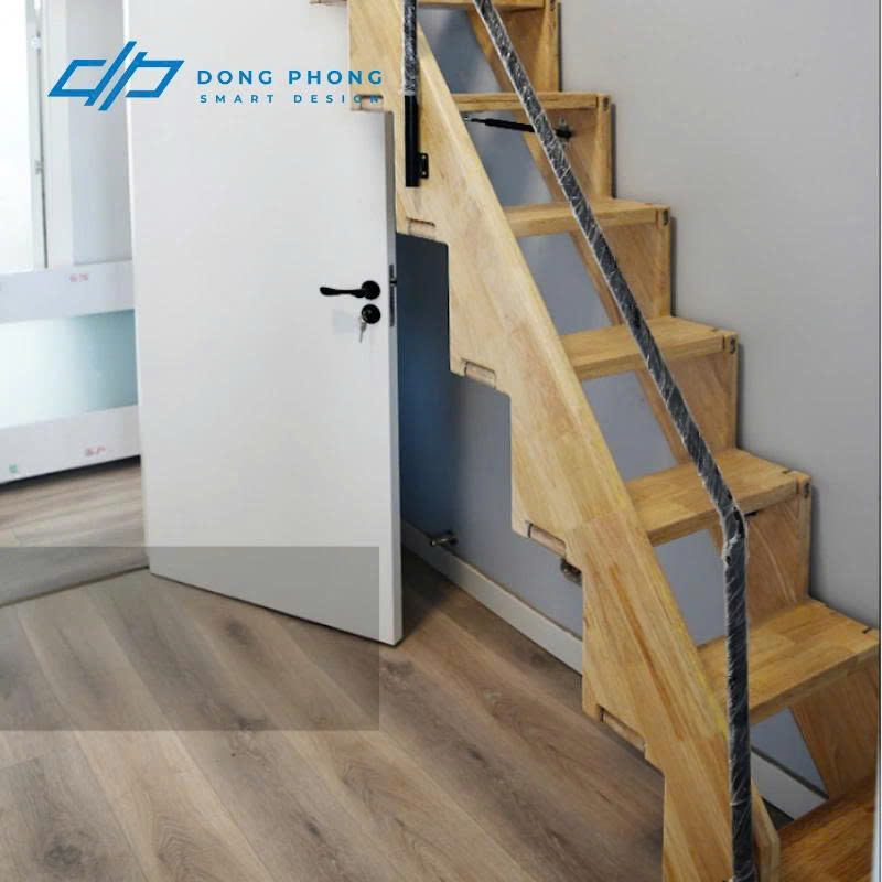 Cầu thang gỗ cho nhà nhỏ